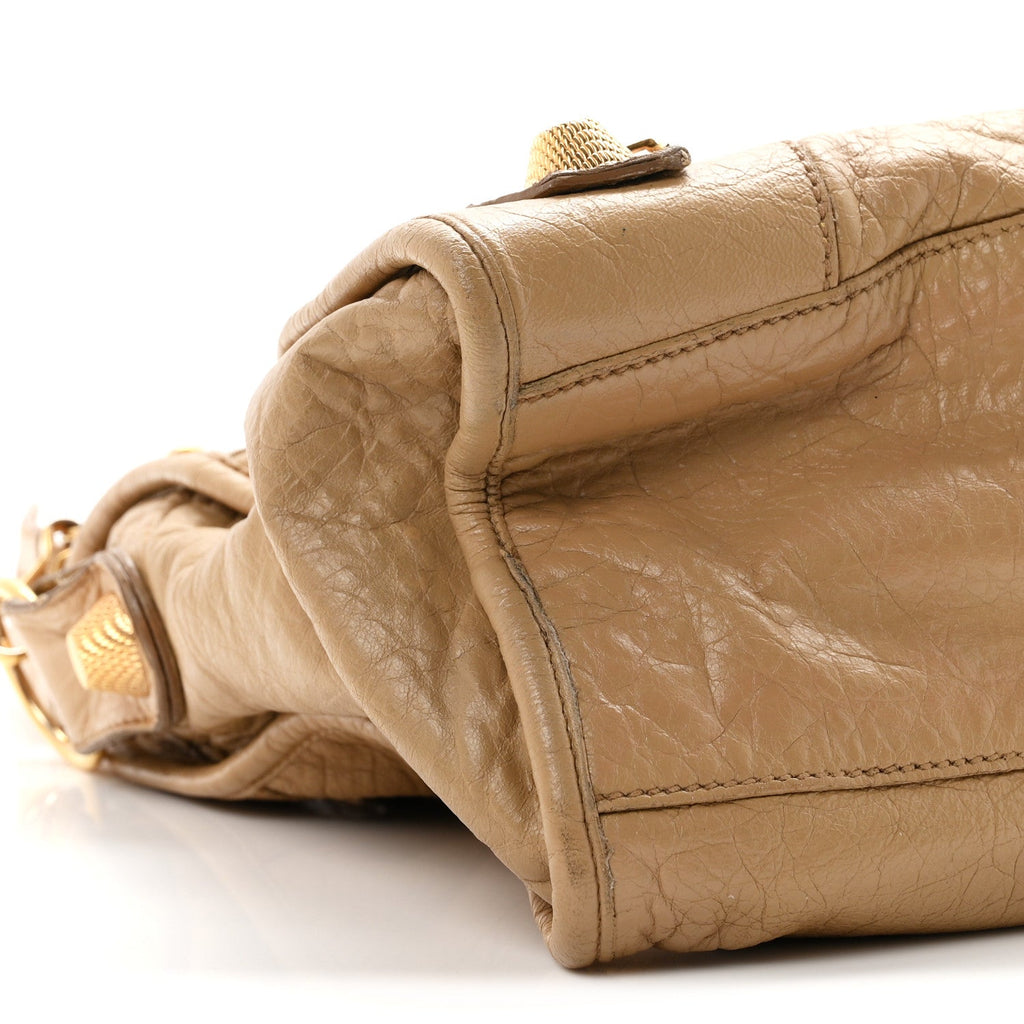 Agneau Giant 21 Gold Hardware City Beige Nougatine