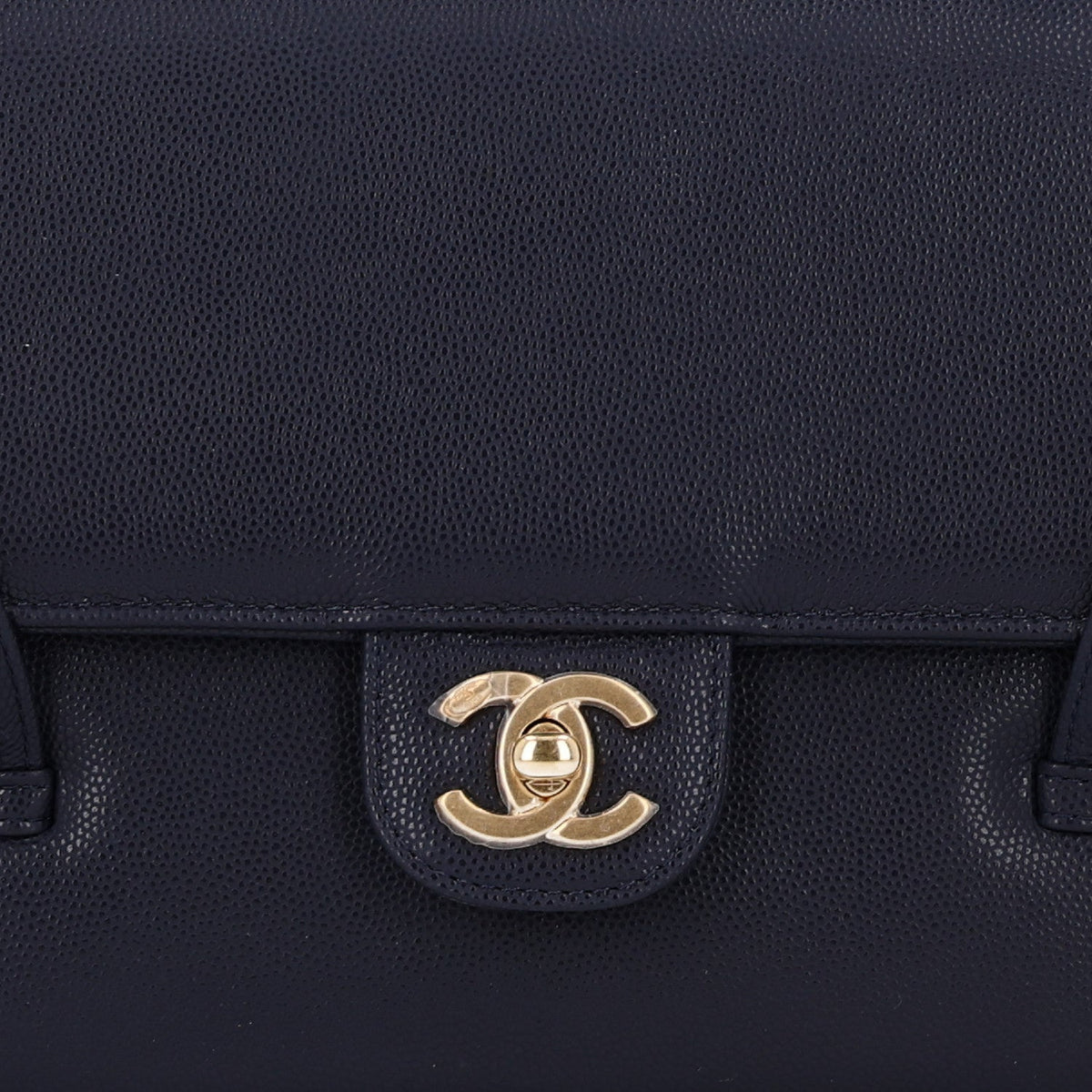 Shiny Caviar Preppy Coco Small Flap Navy