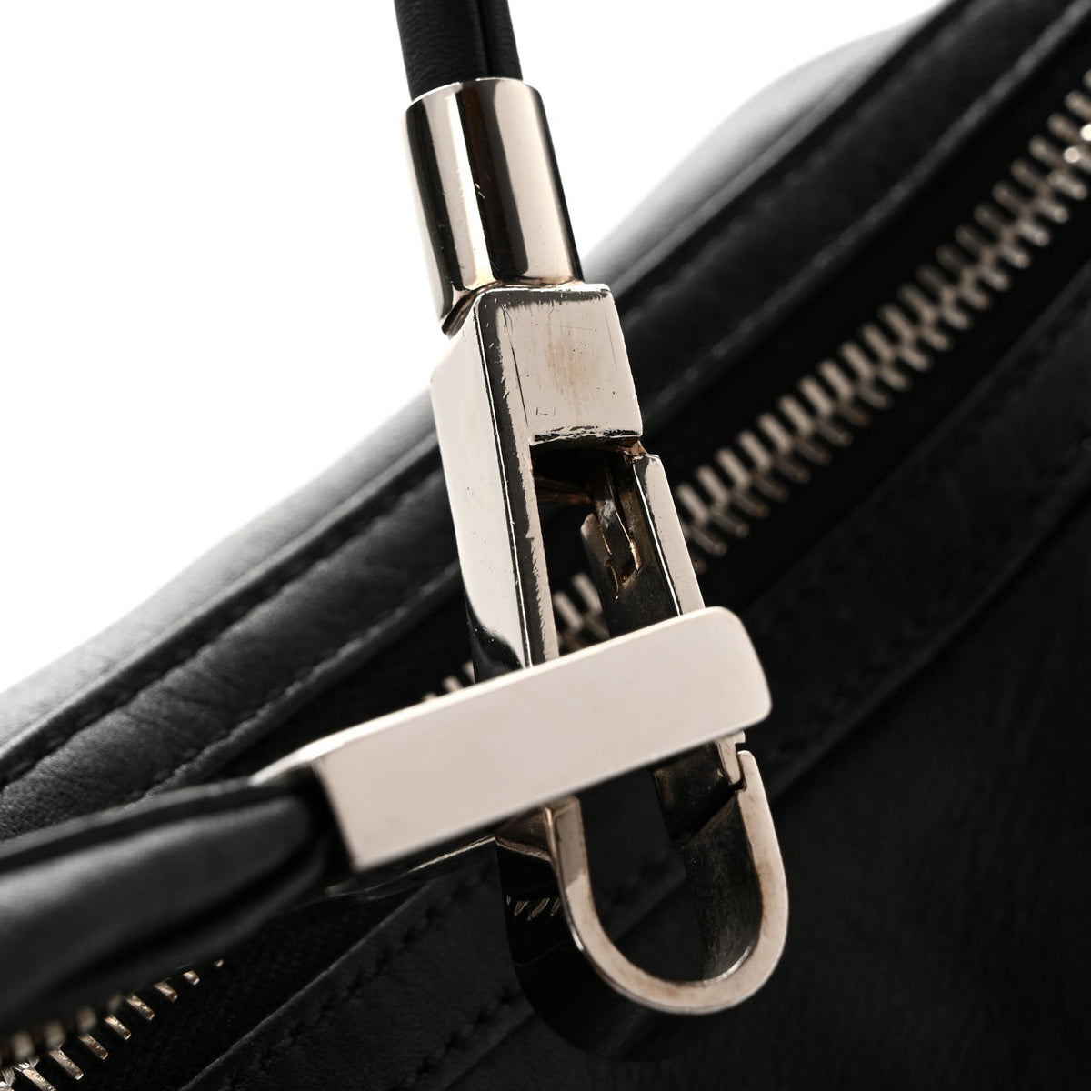 Calfskin GG Small Clasp Hobo Black