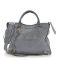 Chevre Silver Metallic Edge Hardware Velo Gris Acier