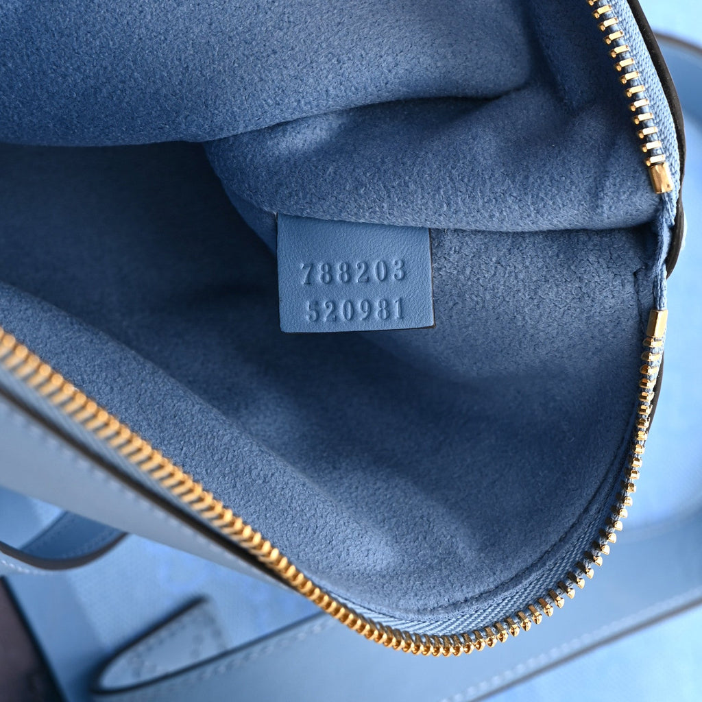 GG Monogram Medium Totissima Shopping Tote Light Blue