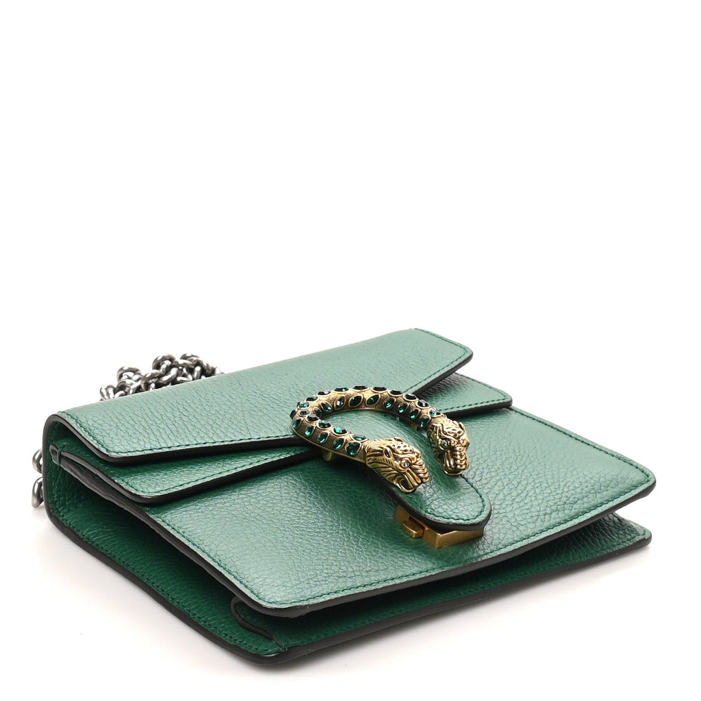Calfskin Mini Dionysus Shoulder Bag Emerald