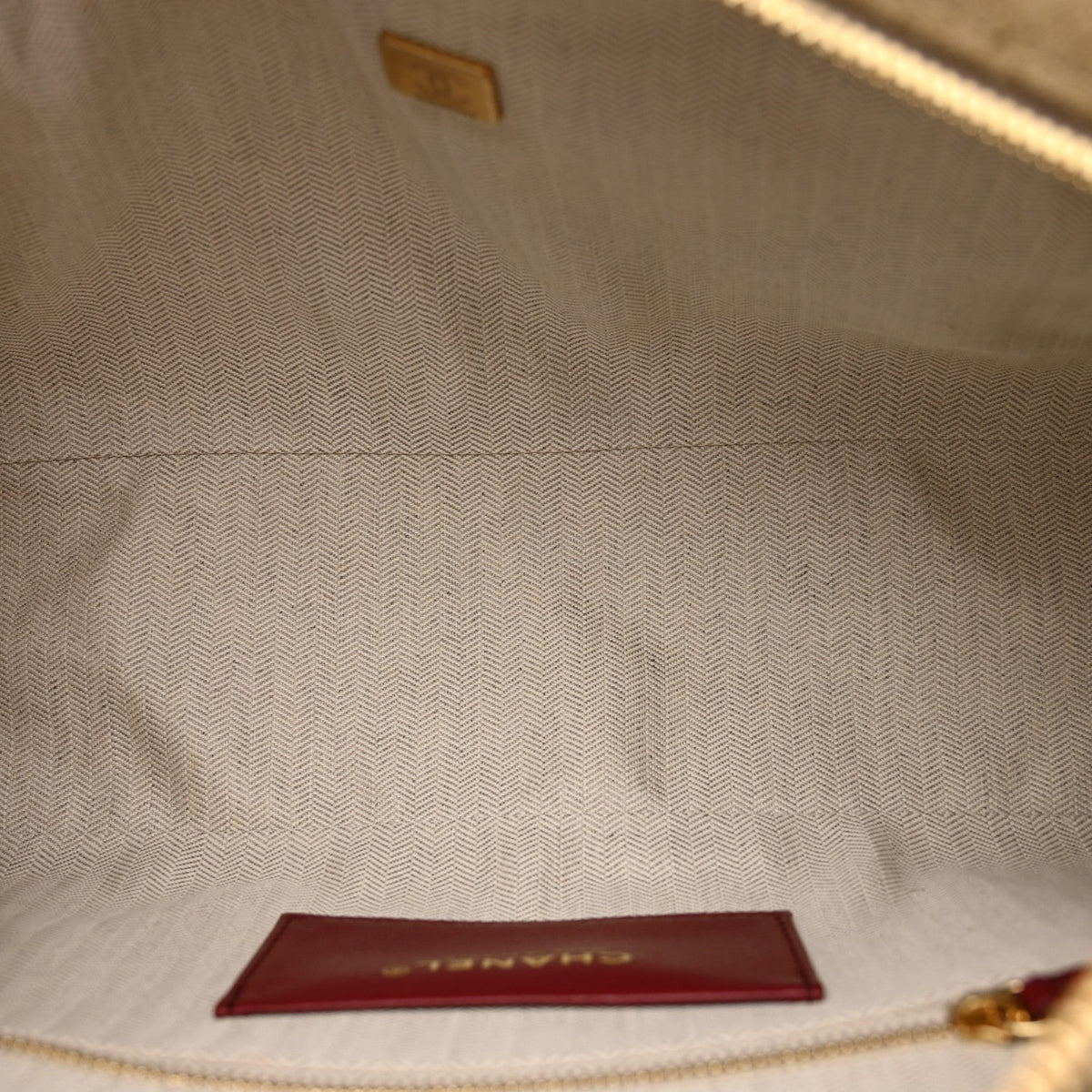 Suede Calfskin Quilted Camerissimo Camera Case Dark Beige