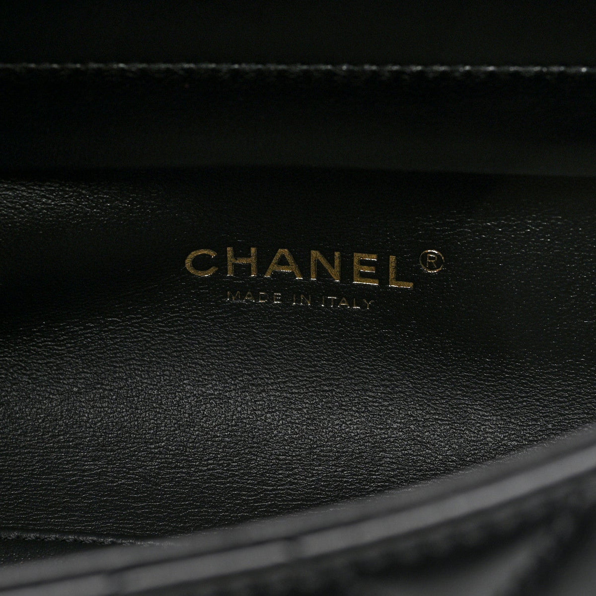 Shiny Lambskin Pearl Top Handle Flap Shopping Bag Black