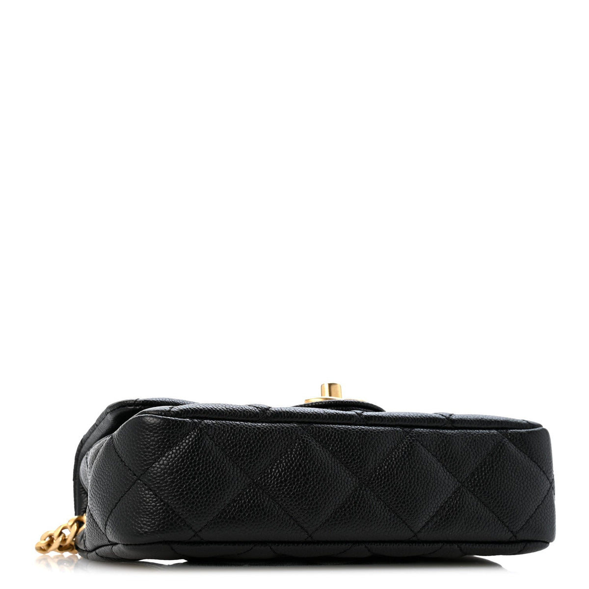Caviar Quilted Mini Sweetheart Rectangular Flap Black