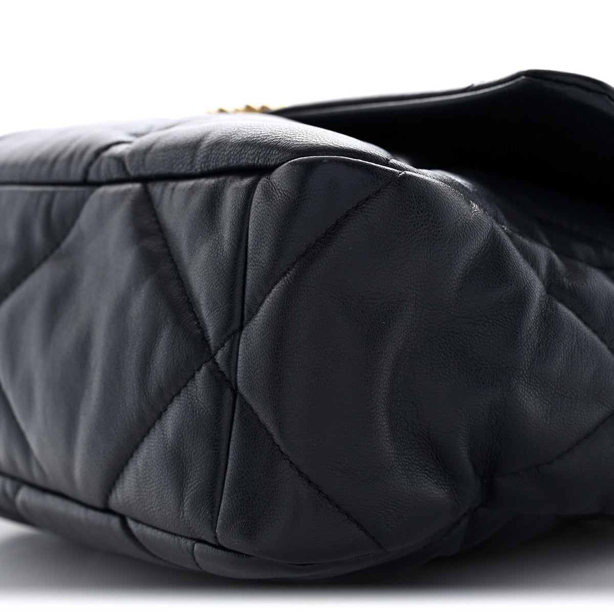 Goatskin Quilted Large Chanel 19 Flap Navy Blue