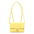 Shiny Caviar Mini Preppy Coco Shoulder Bag Light Yellow