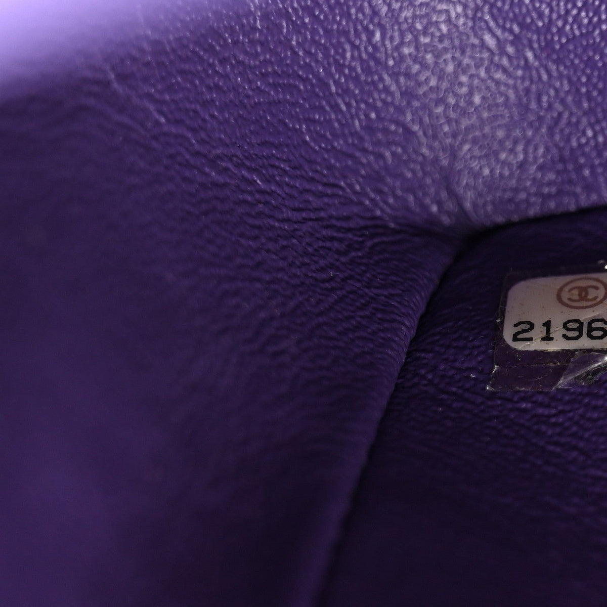 Lambskin Quilted Mini Rectangular Flap Purple