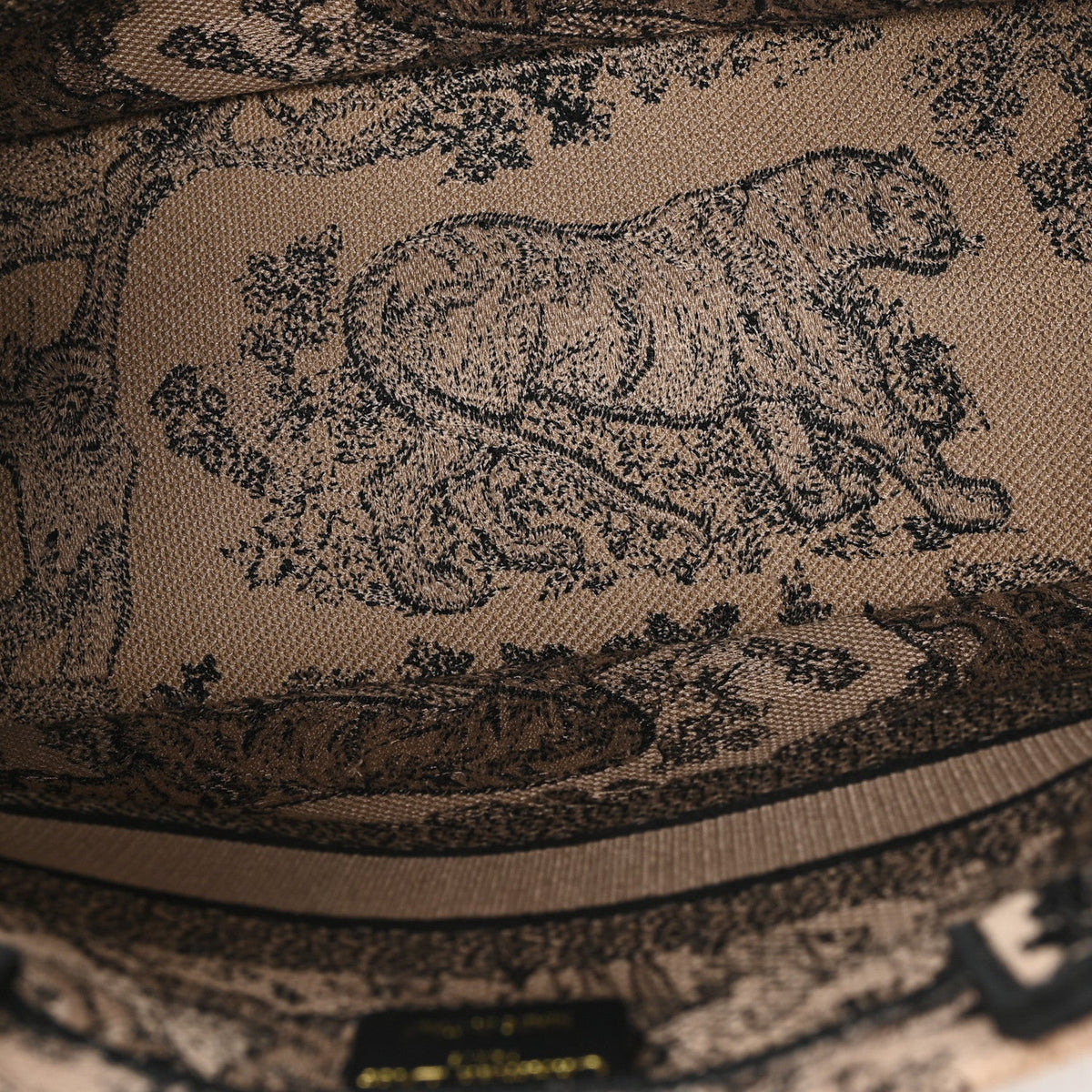 Canvas Embroidered Medium Dioriviera Toile De Jouy Book Tote Black