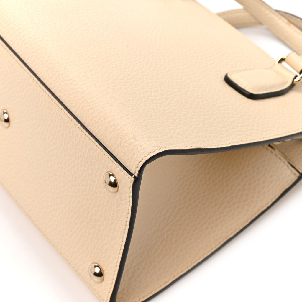 Dollar Calfskin Medium Soho Top Handle Satchel Ivoire