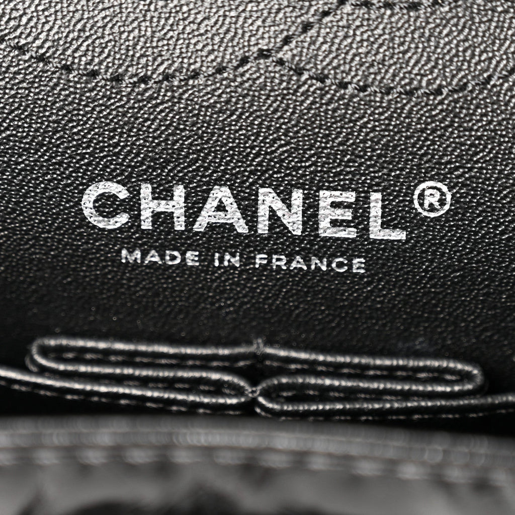 Aged Calfskin Quilted 2.55 Reissue 224 Flap So Black