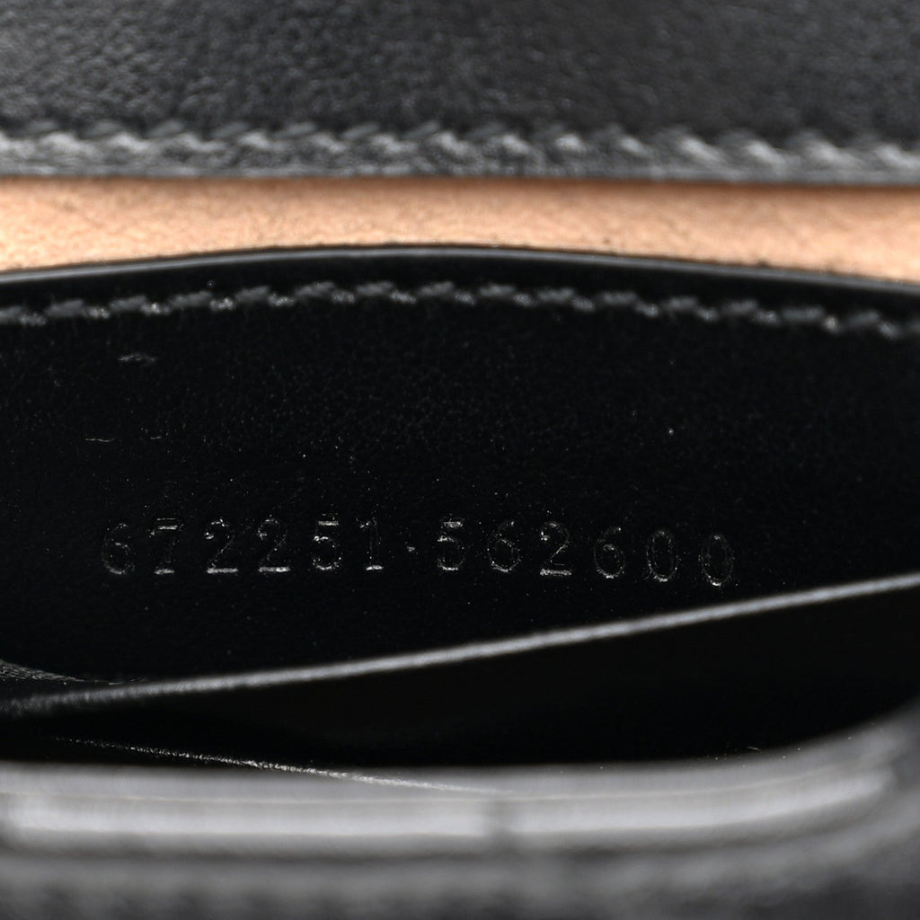 Calfskin Small GG Marmont Phone Crossbody Bag Black