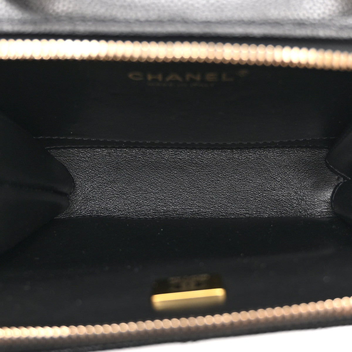 Caviar Quilted Mini Pick Me Up Vanity Case Black