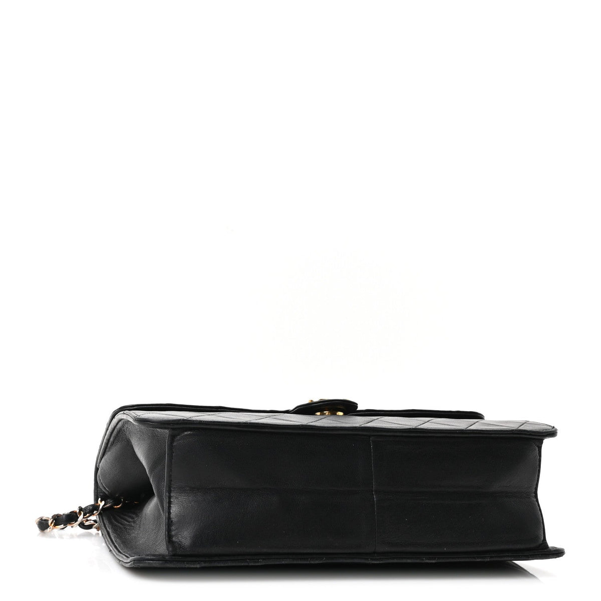 Lambskin Quilted Medium Single Flap Black
