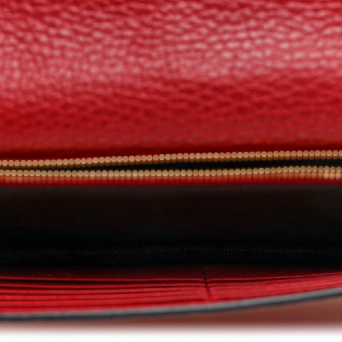 Dollar Calfskin Medium Betty Chain Wallet Red