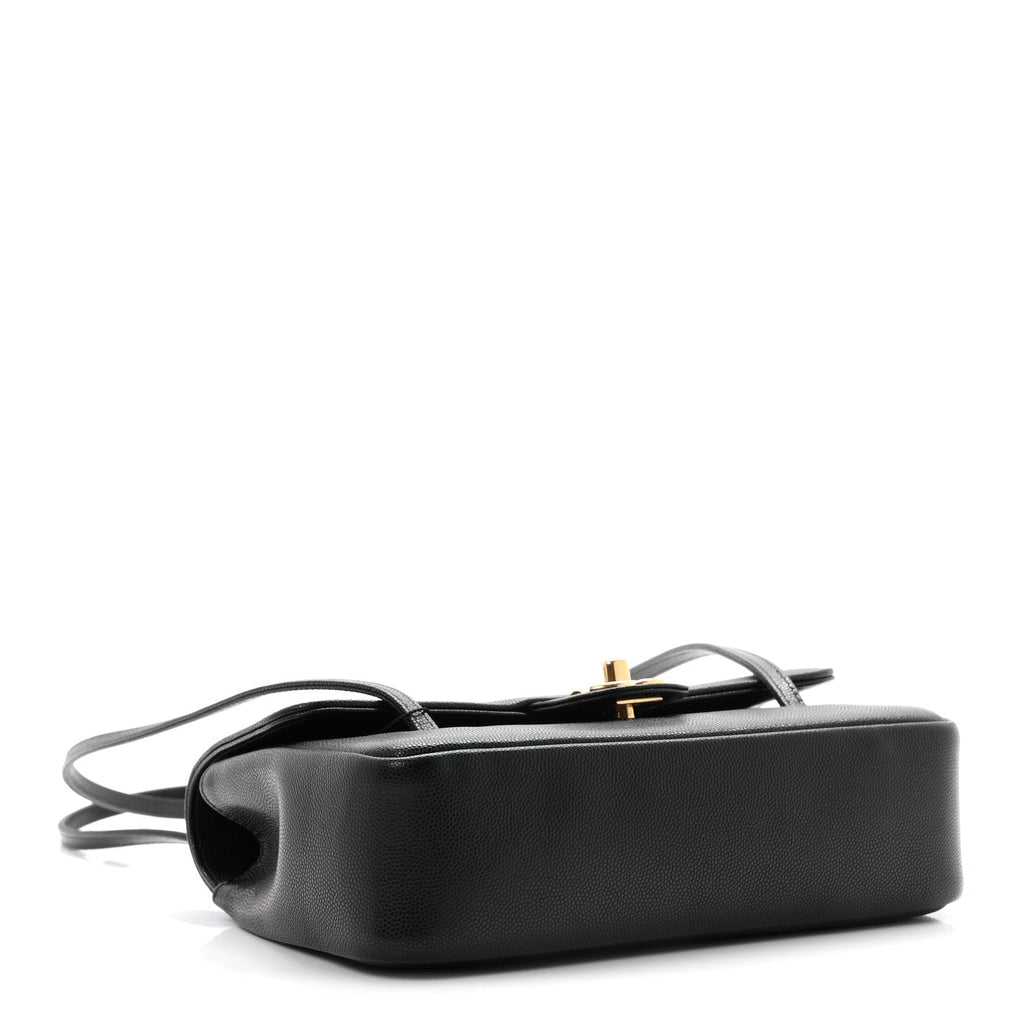Shiny Caviar Preppy Coco Small Flap Black