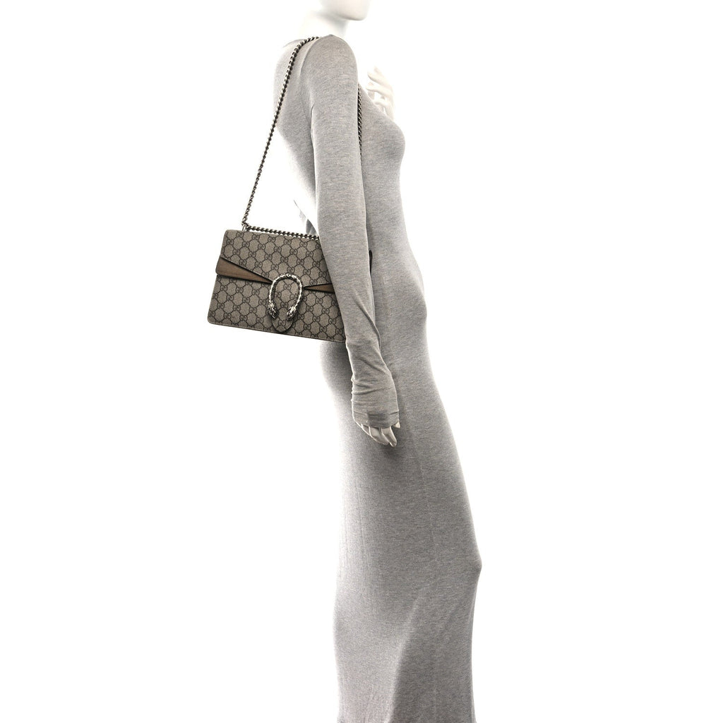 GG Supreme Monogram Small Dionysus Shoulder Bag Taupe