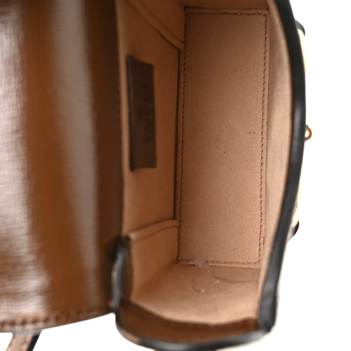 GG Supreme Monogram Mini Horsebit 1955 Crossbody Bag Beige Brown Sugar