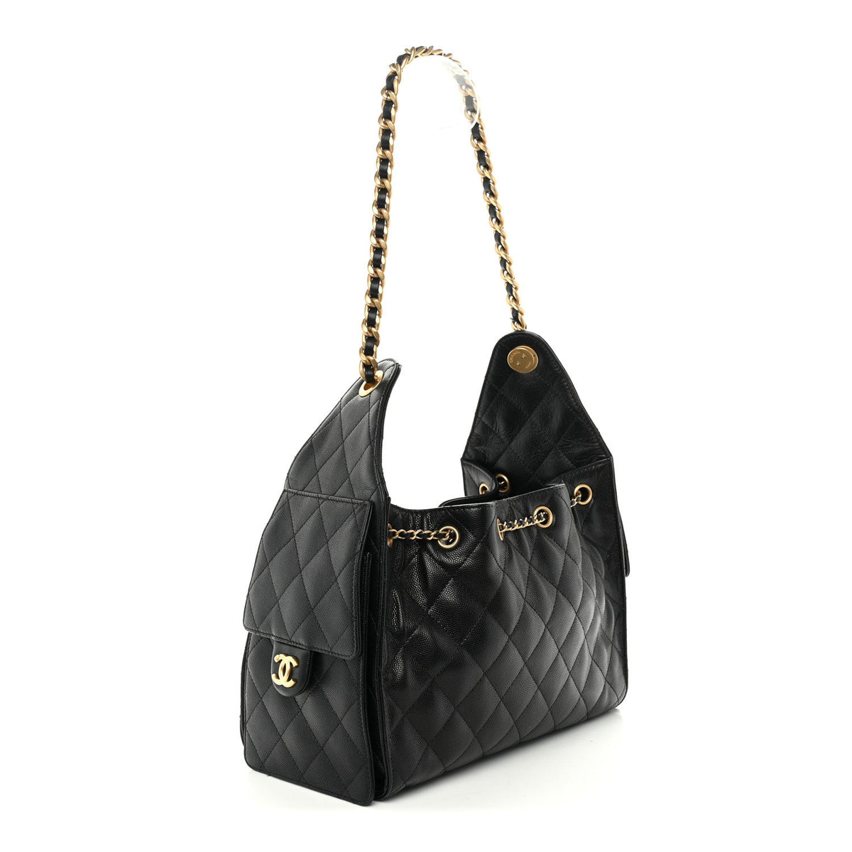 Caviar Quilted Small Chanel 25 Handbag Black