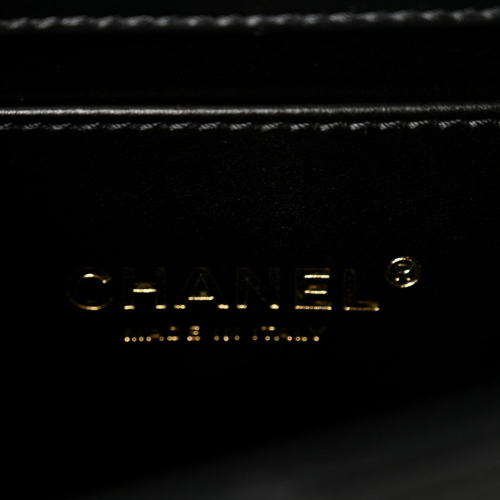 Calfskin Quilted Perfect Fit Flap Black