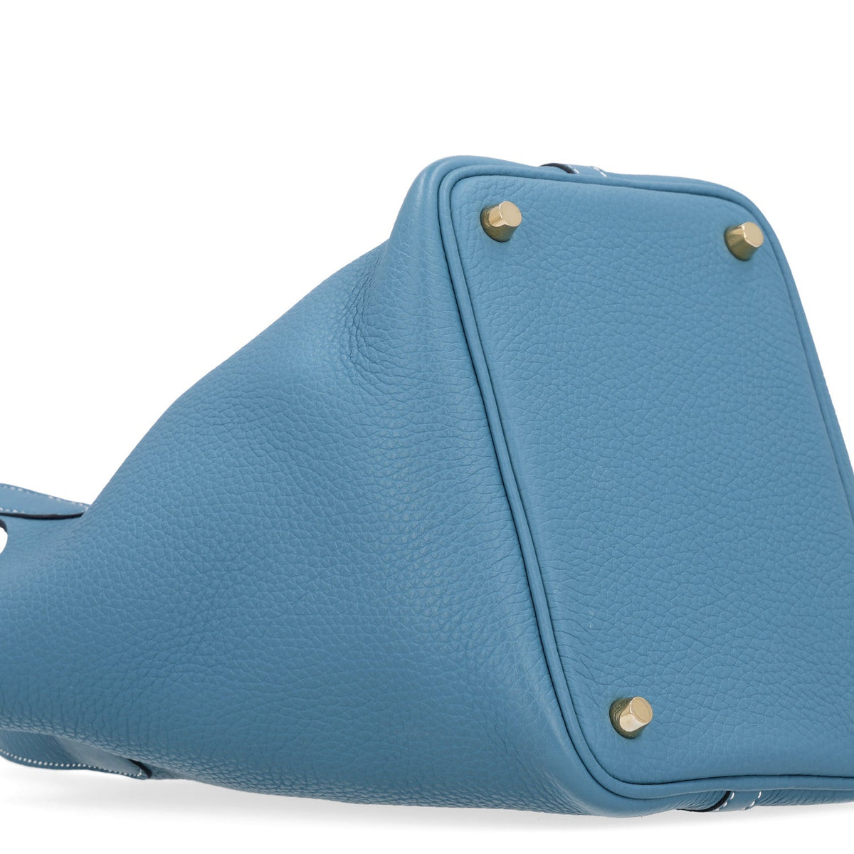 Taurillon Clemence Picotin Lock 18 PM New Blue Jean