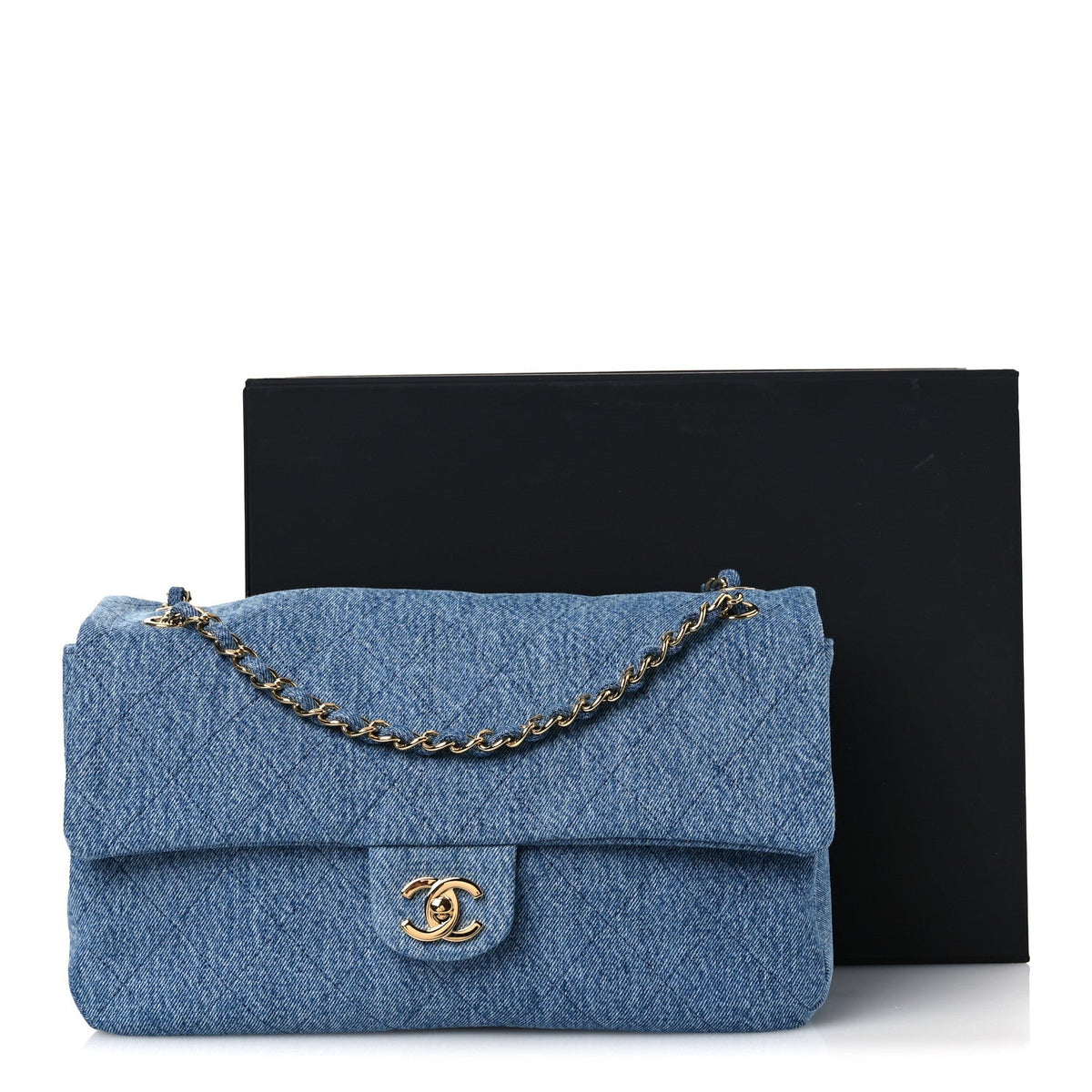 Denim Small Souplissimo Maxi Flap Blue