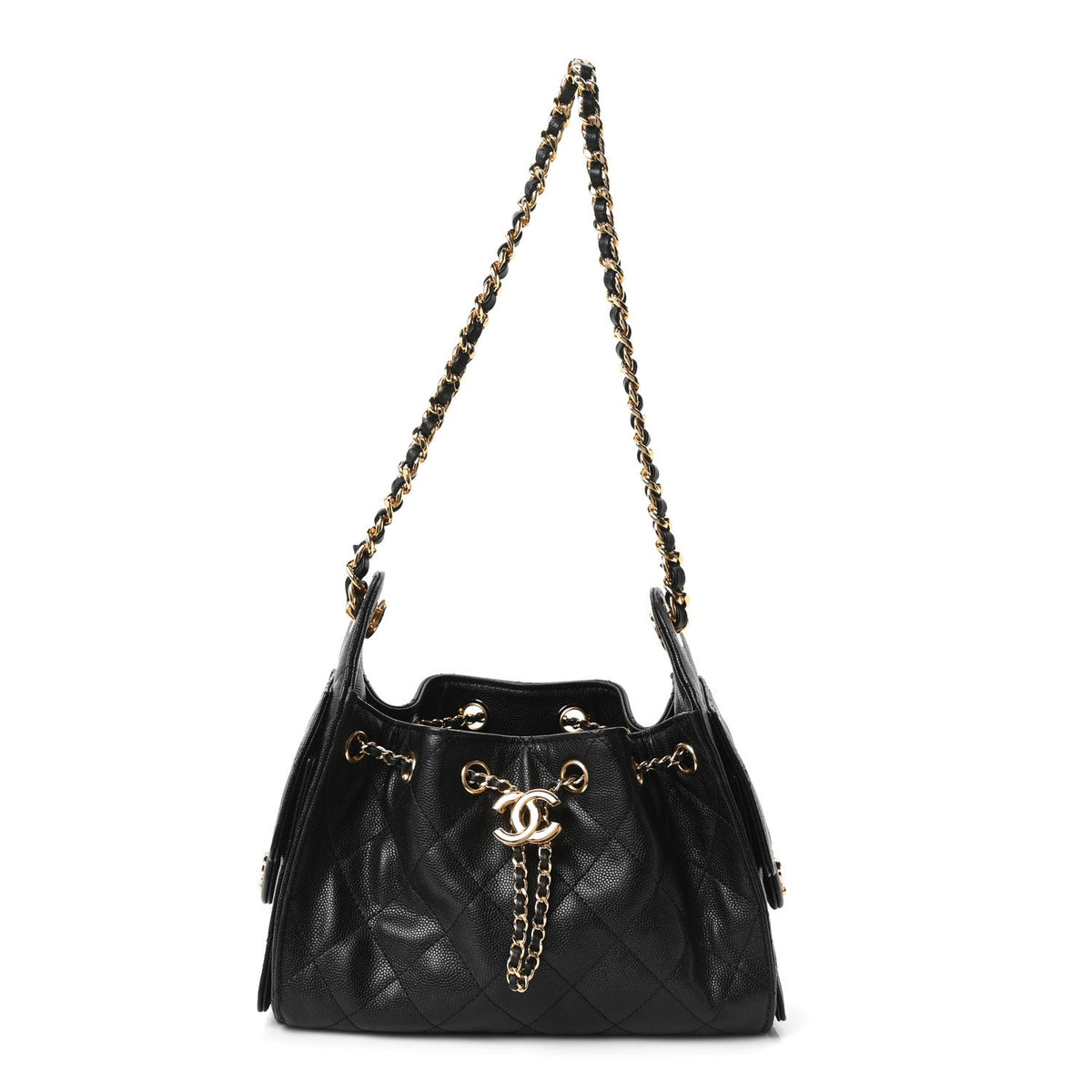Caviar Quilted Mini Chanel 25 Handbag Black