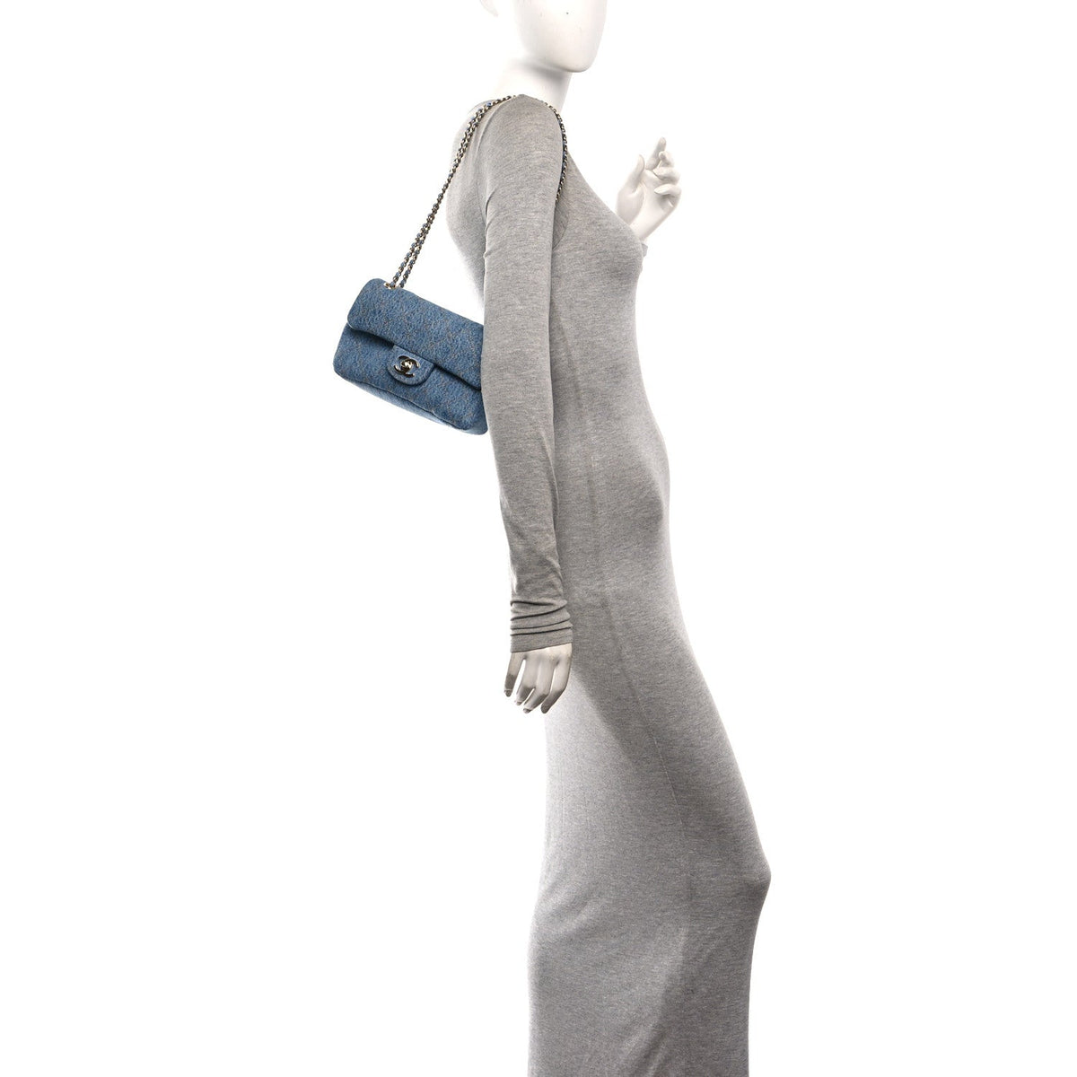 Denim Mini Souplissimo Flap Blue