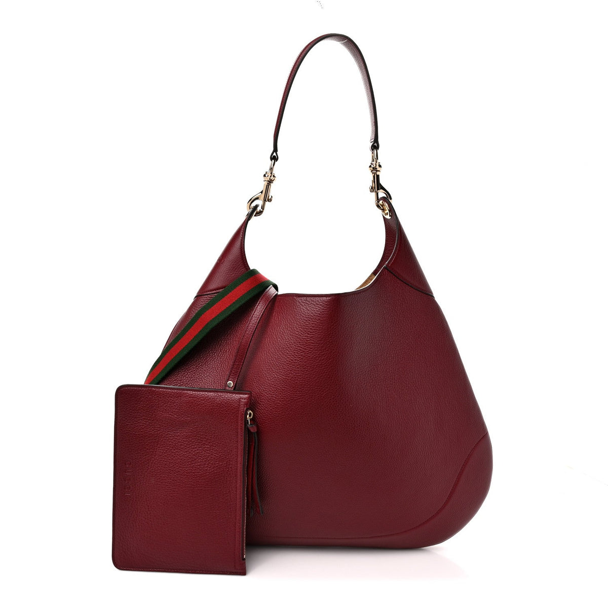 Soft Grained Calfskin Maxi B Hobo Rosso