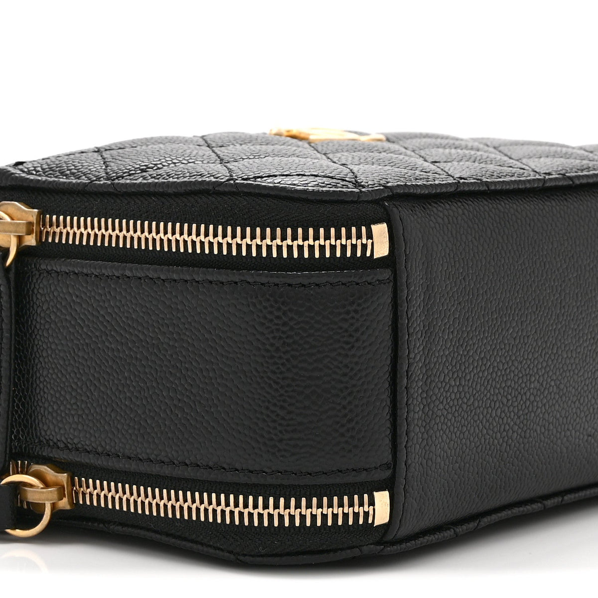 Caviar Quilted Mini Pick Me Up Vanity Case Black