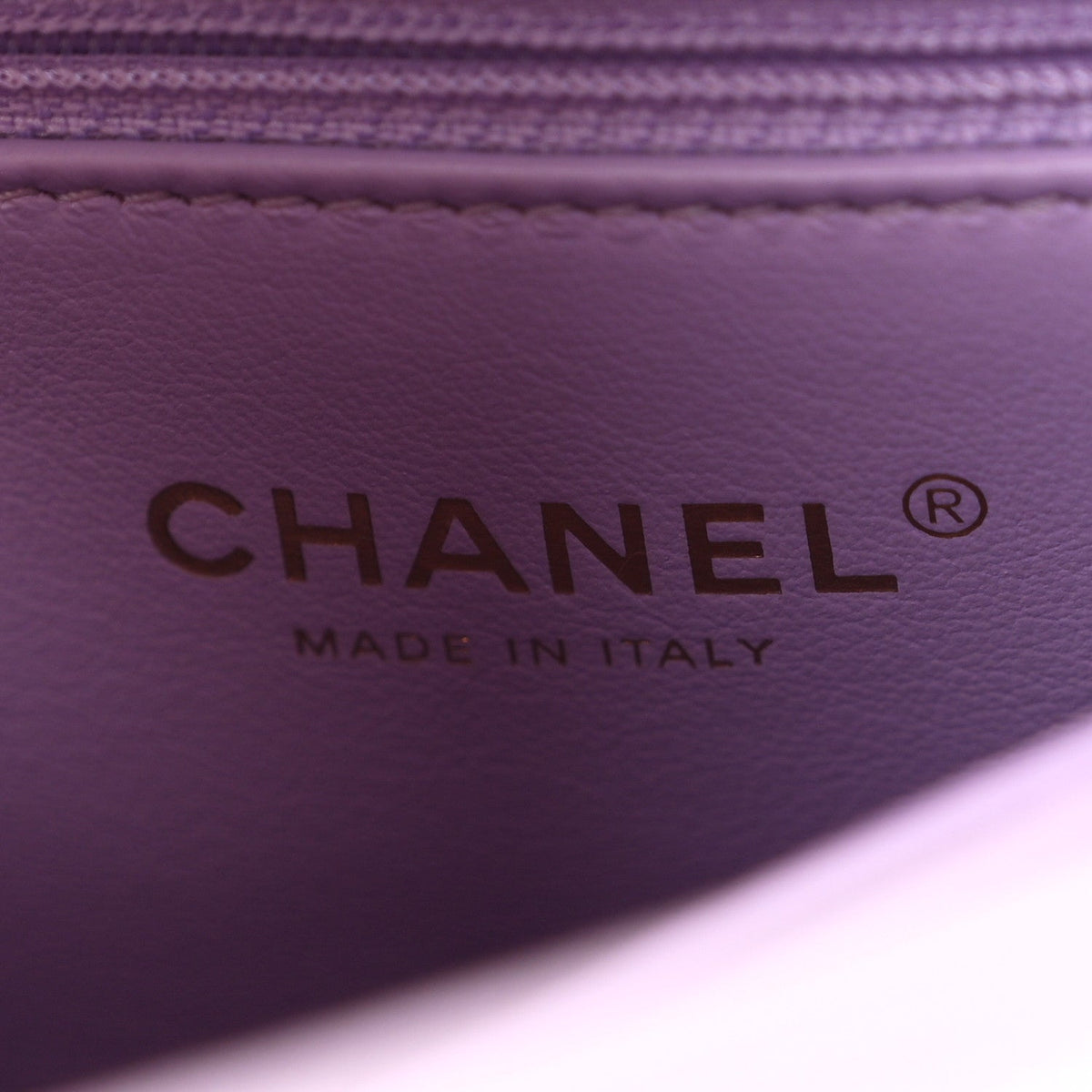 Caviar Quilted Mini Coco Handle Flap Light Purple