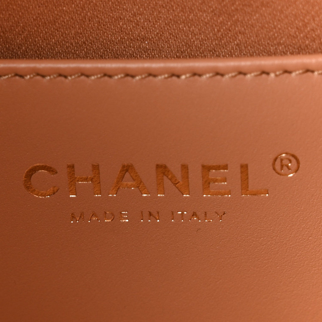 Caviar Quilted Small Chanel 25 Handbag Brown