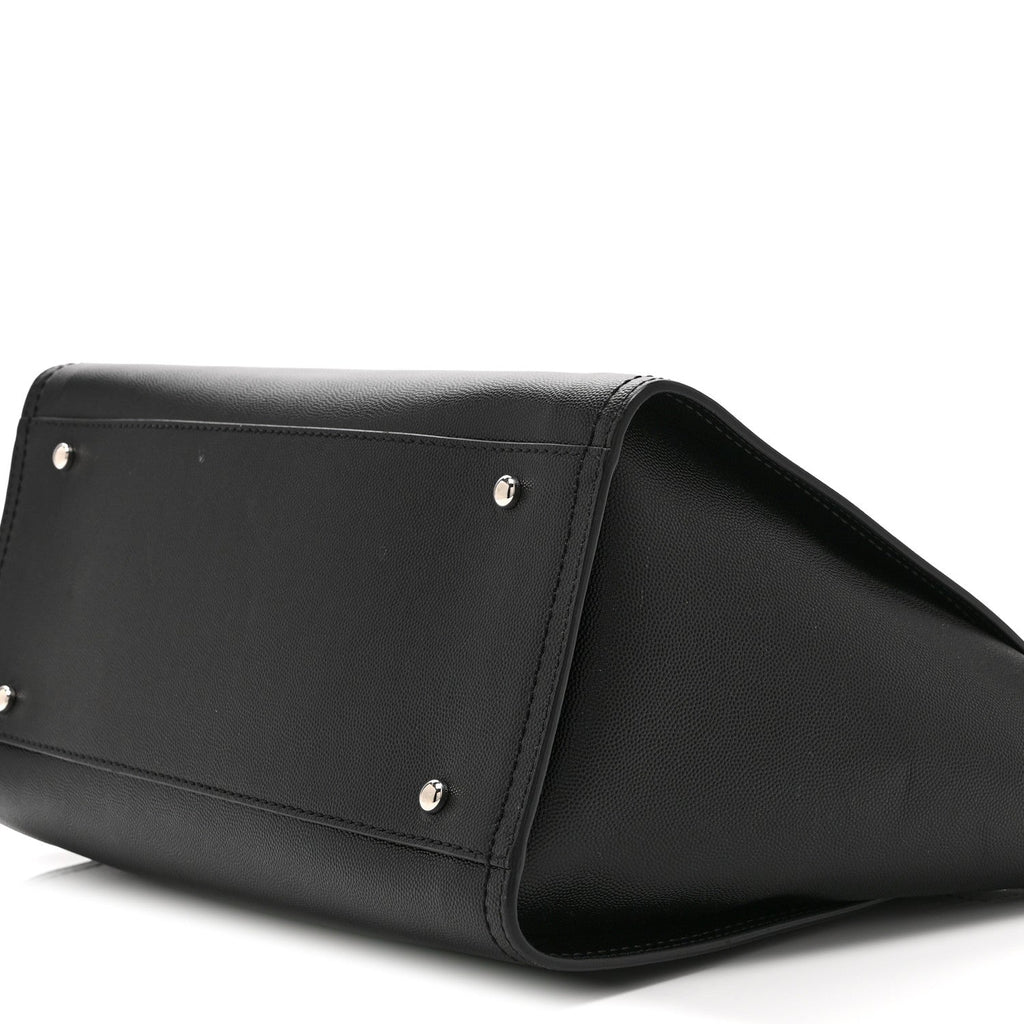 Caviar Small Studded Deauville Tote Black