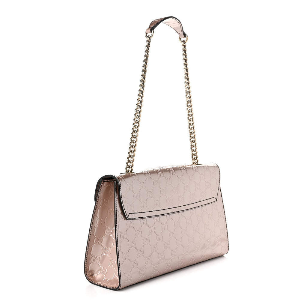 Shine Guccissima Medium Emily Chain Shoulder Bag Dark Cipria