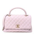 Caviar Quilted Small Coco Handle Flap Lilas Lilac