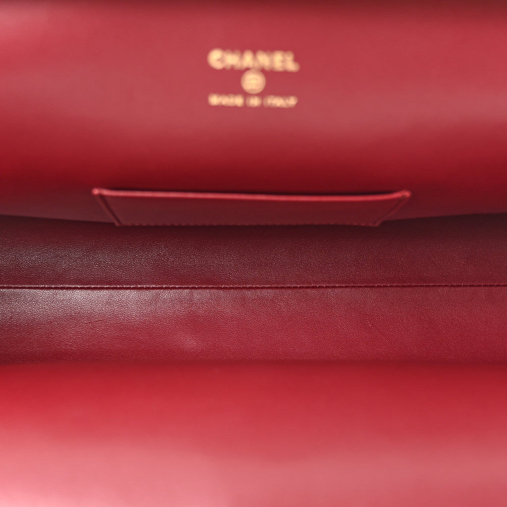 Lambskin Large Clutch Burgundy
