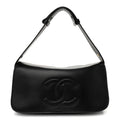 Lambskin CC Maxi Messenger Bag Black