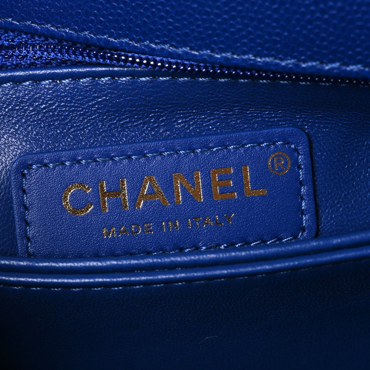 Caviar Quilted Mini Coco Handle Flap Blue
