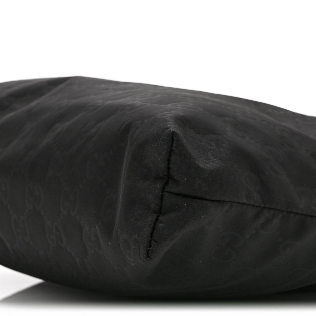 Nylon Monogram Dollar Calfskin Flat Messenger Bag Black