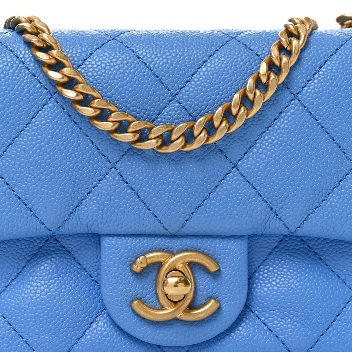 Caviar Quilted Mini Rectangular Sweetheart Flap Black