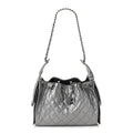 Metallic Caviar Quilted Small Chanel 25 Handbag Anthracite