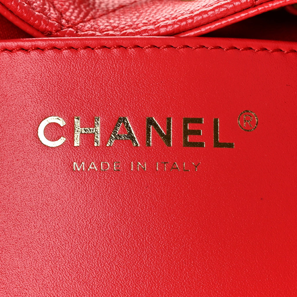Caviar Quilted Small Chanel 25 Handbag Dark Red