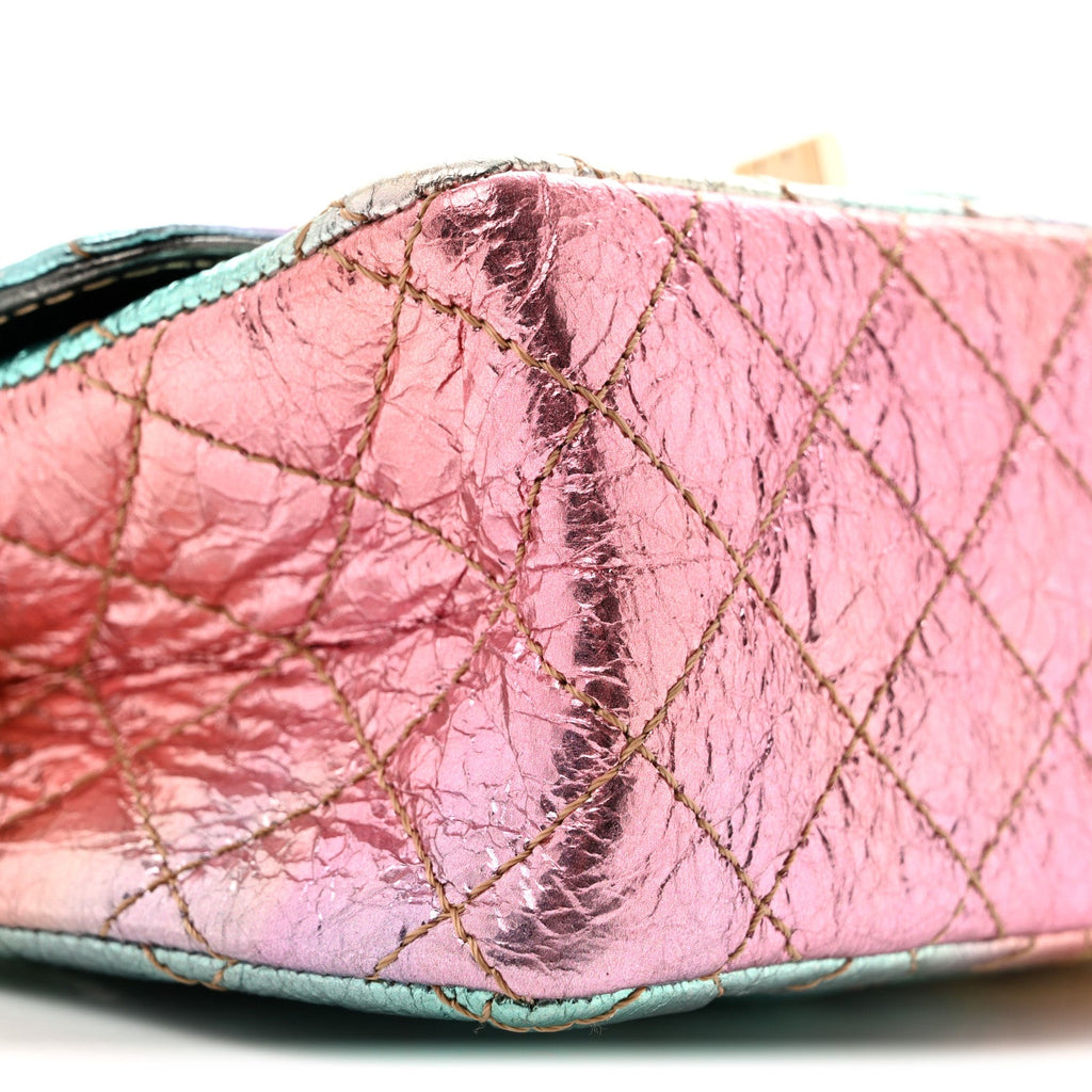 Metallic Goatskin Quilted Mini 2.55 Reissue Flap Multicolor