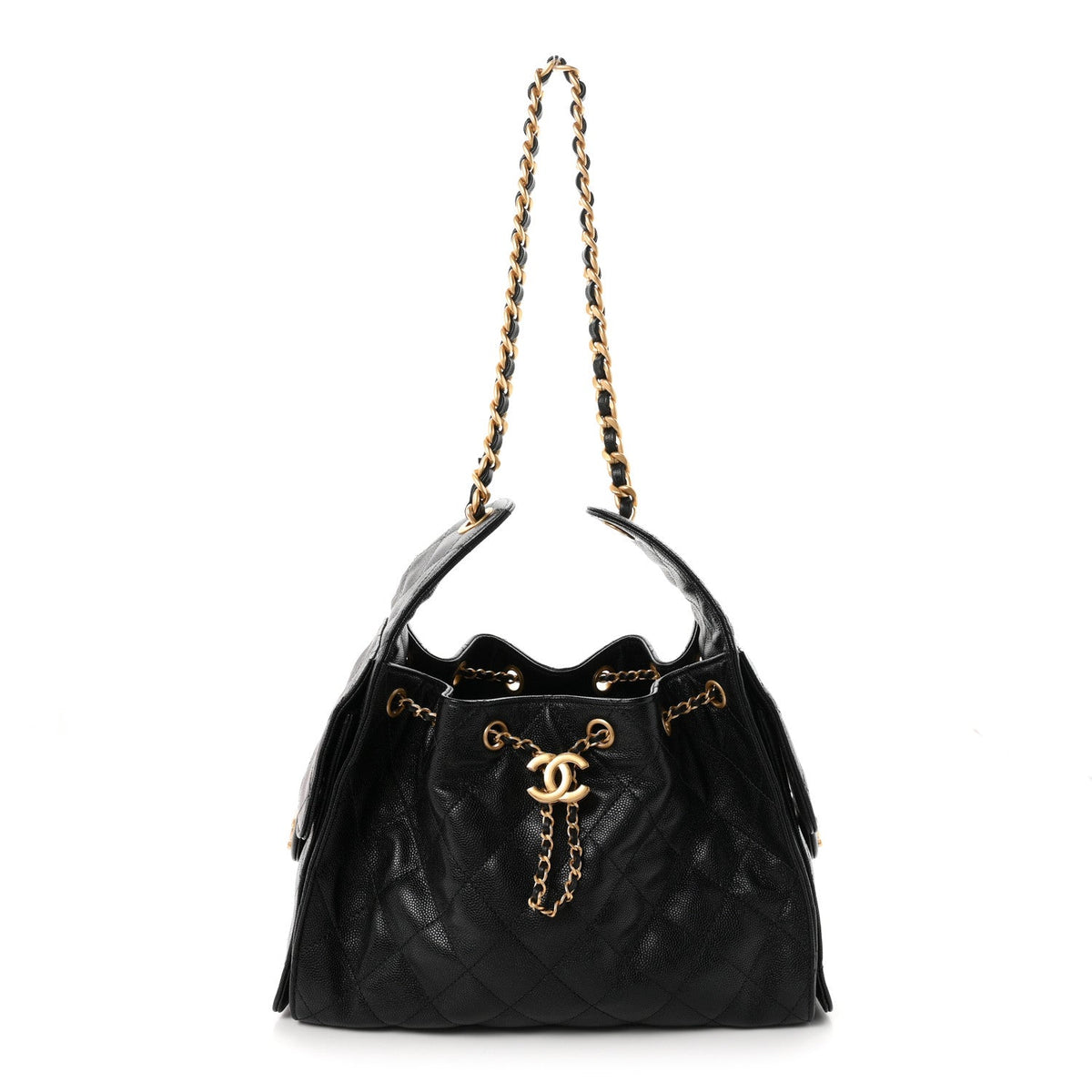 Caviar Quilted Small Chanel 25 Handbag Black