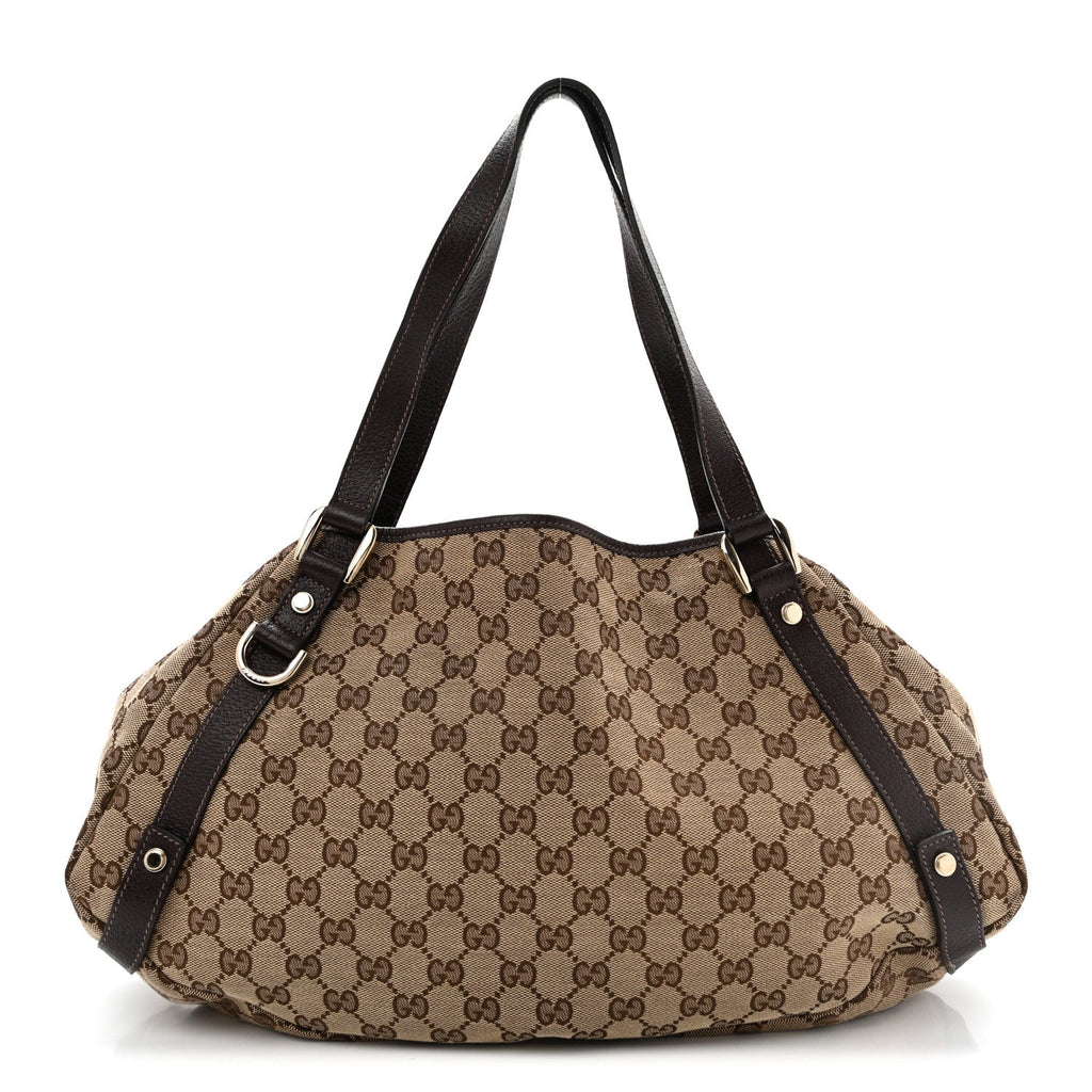 Monogram Medium Abbey Shoulder Bag Dark Brown