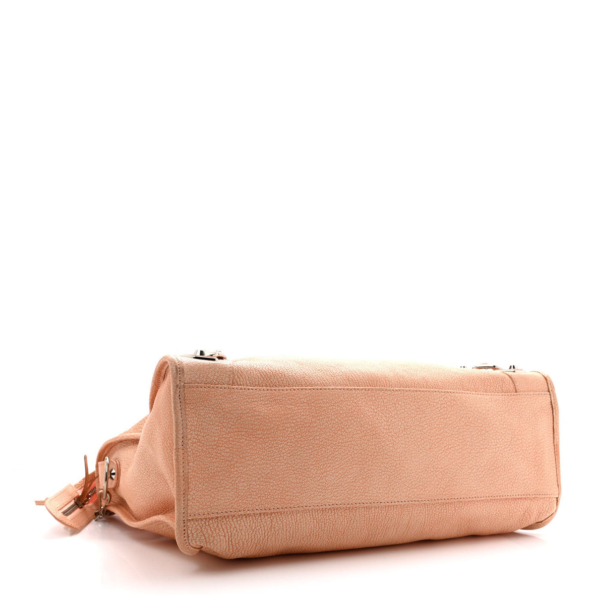 Chevre Silver Metallic Edge Hardware City Rose Peach