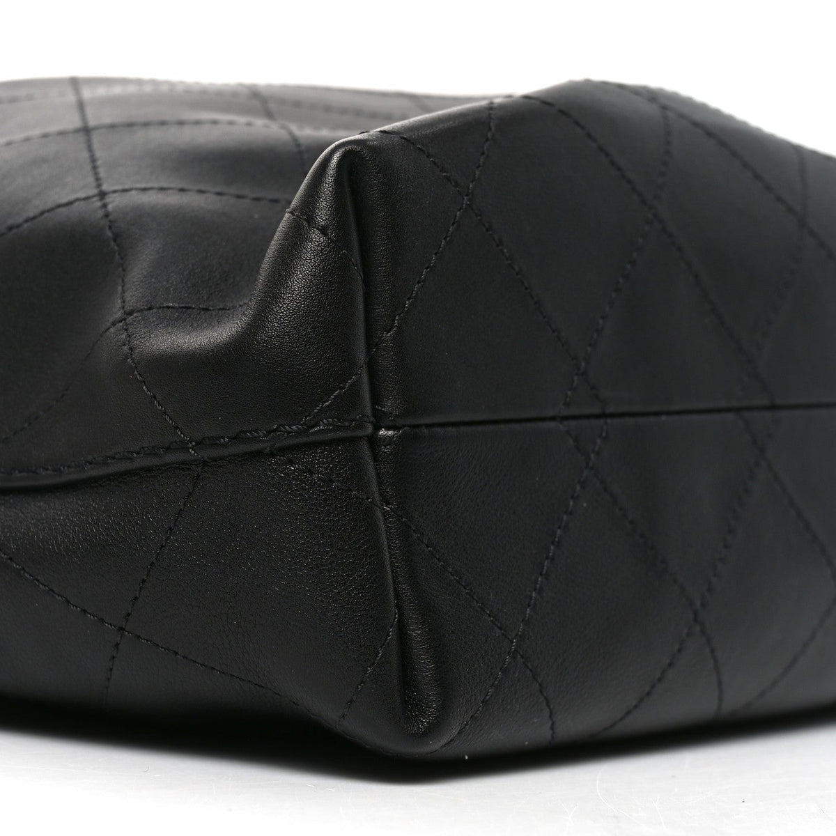 Calfskin Quilted Small Maxi Hobo Black