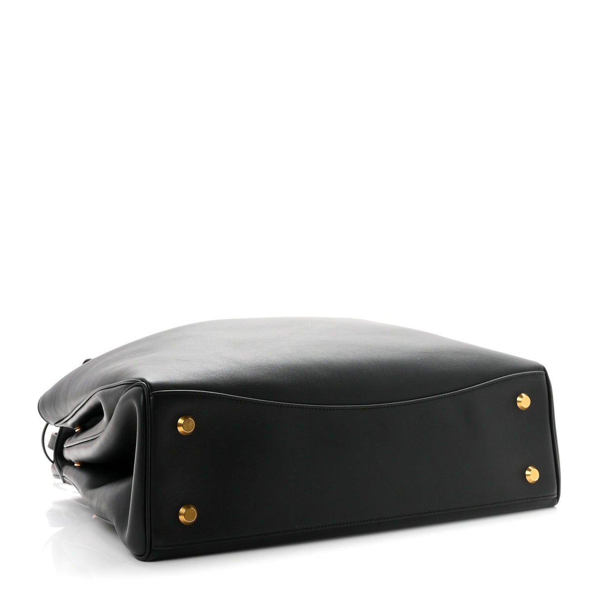 Smooth Calfskin Large Rodeo Top Handle Handbag Black