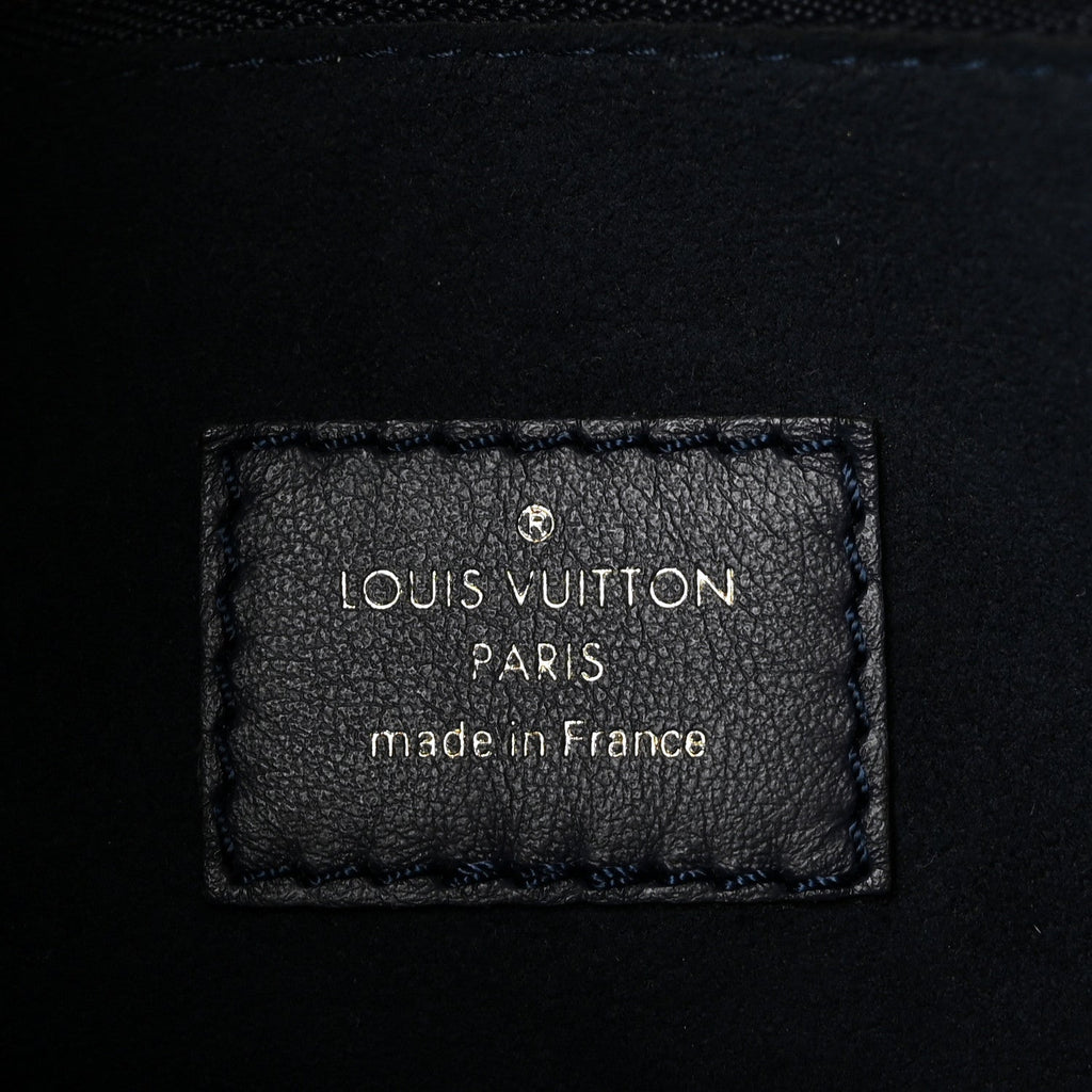 Calfskin Mahina Braided On My Side MM Navy Blue