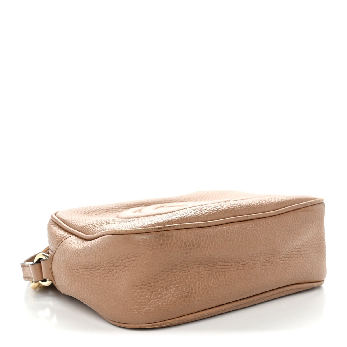 Pebbled Calfskin Small Soho Disco Bag Rose Beige